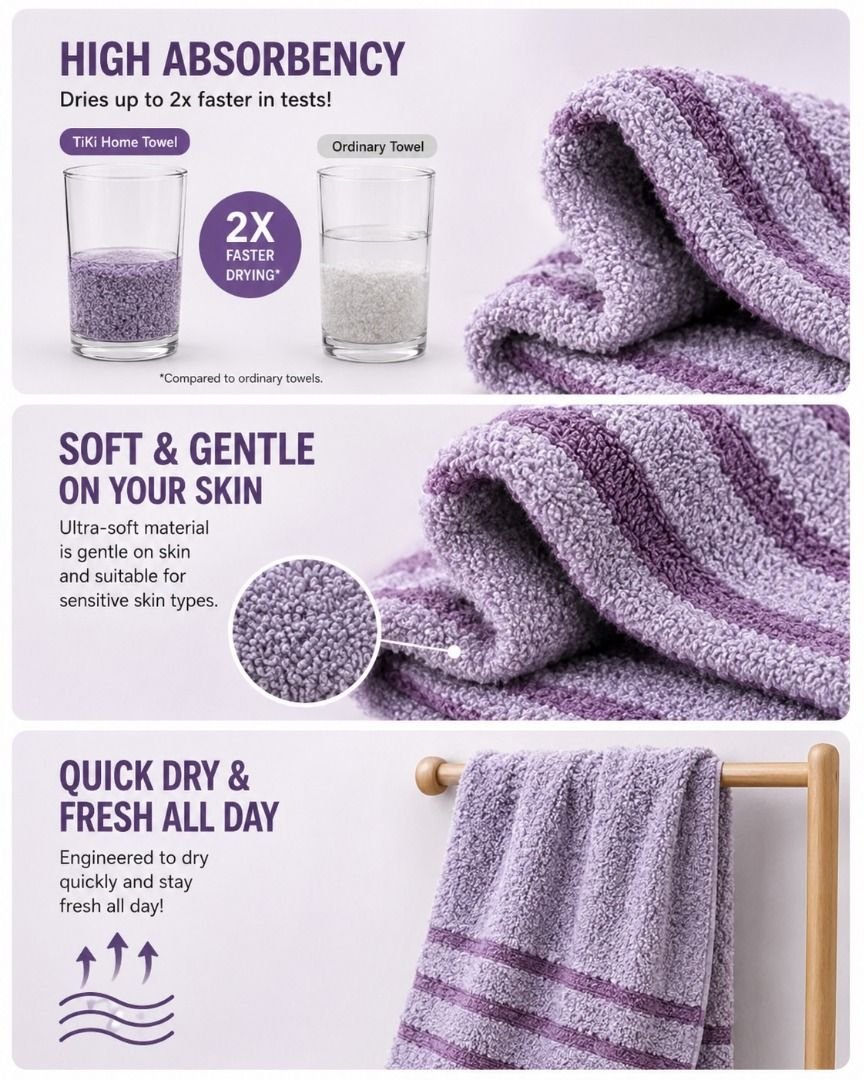 Bath Towel - Soft, Absorbent, Quick Dry - Image 9
