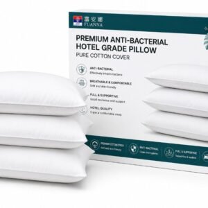 FUANNA Premium Anti-Bacterial Hotel Grade Pillow Pure Cotton Cover